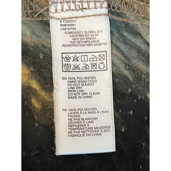 Y2K Forever 21 Plus Cosmic Universe Shirt Womens Size 1X Sheer Space Galaxy - Picture 7 of 10